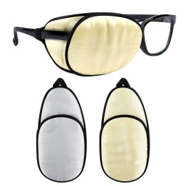 eZAKKA Eye Patches for Adults Kids, Eye Patch for Glasses, Medical Soft Eye Patch for Lazy Eye Amblyopia Strabismus and After Surgery(Light Yellow + Light Gray)