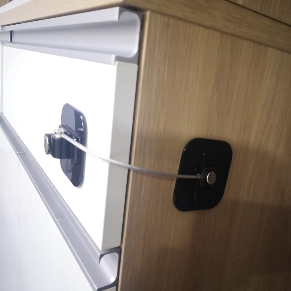 YEYA Upgraded Child Proof Refrigerator Door Lock, Large Base 2-Pack, Cabinet Lock for Baby Proofing