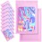 100 Pack Mylar Bags - 3.5 x 4.7 Inch Resealable Smell Proof Bags Foil Pouch Flat Bag with Front Window Pink