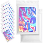100 Pack Mylar Bags - 2.8 x 4 Inch Resealable Smell Proof Bags Foil Pouch Flat Bag with Front Window White