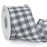Ribbli Grey and White Check Wired Ribbon, 2-1/2 Inch x 10 Yard,Buffalo Plaid Burlap,Gray Gingham Ribbon for Big Bow,Wreath,Tree Decoration,Outdoor Decoration