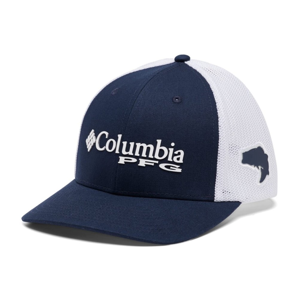 Columbia Unisex PFG Logo Mesh Ball Cap - High, Collegiate Navy, Small/Medium