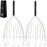 USAGA Head Massager Scalp Massager 20 Fingers Head Scratcher, Stocking Stuffers Gift for Scalp Body Relaxing (Black & Black)
