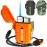 Torch Refillable Windproof Outdoor Gas Lighter - Adjustable Jet Flame, Fireplace, Fireworks, Grill, Camping, BBQ - Gifts for Men. (Orange)