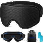 WAOAW Sleep Mask for Men Women: Blackout Eye Masks for Sleep - 3D Breathable Soft Comfortable Eye Mask for Travel - Adjustable Light Blocking Night Masks for Sleeping