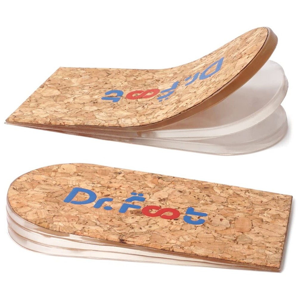Dr. Foot\'s Adjustable Orthopedic Heel Lift for Leg Length Discrepancies, Height Increase Insole for Heel Spurs, Heel Pain, Sports Injuries, and Achilles tendonitis (Large- Women\'s 10-13|Men\'s 9-14)