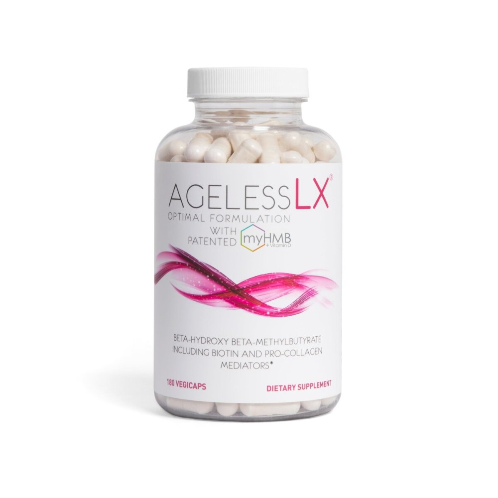 AgelessLX HMB Supplements for Women - Collagen Enhancer Capsules - Anti-Aging for 40 + Lean Muscle Builder - Biotin, Vitamin D3 K2 Supplement for Youthful Skin - 60 Servings