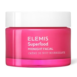 ELEMIS Superfood Midnight Facial - Lightweight Overnight Facial Cream, Prebiotic-Infused Hydrating Gel, Vitamin C Camu Camu Moisturizer, Omega Rich Night Cream - 50ml