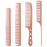 Professional Barber Aluminum Comb Set for Dressing, Cutting Hair, and Styling: Long/Short Hair Combs, Handle, and Tail Comb (Rose Gold)