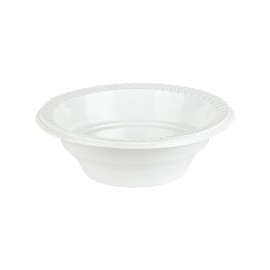 PLASTICPRO 12 ounce Round Plastic Bowls Microwaveable, Disposable, White, Dinnerware 400 Count