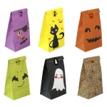 Halloween Treat Bags - 24 Pcs Halloween Trick or Treat Goody Gags Gift Bags, 24 Pcs Stickers, Hallowe\'en Goodie Bags Party Supplies