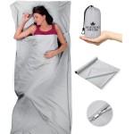 The Friendly Swede Extra Large Sleeping Bag Liner - Cold Weather Camping Sheets & Adult Sleep Sack with Full Length Zipper; Microfiber Cotton Feel Soft Sheets with Stuff Sack - Grey (Zipper)
