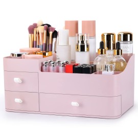ONXE Makeup Organizer with Drawers,Large Capacity Countertop Organizer for Vanity,Bathroom and Bedroom Desk Cosmetics Organizer for Skin Care,Brushes, Eyeshadow, Lotions, Lipstick, Nail Polish