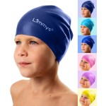 Limmys Kids Swim Cap - 100% Silicone Swim Cap for Boys and Girls - Soft, Stretchy & Comfortable Swimming Cap - Designed for Comfort & Durability