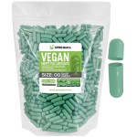 XPRS Nutra Size 00 Empty Capsules - 1000 Count Empty Vegan Capsules - Vegetarian Empty Pills - DIY Vegetable Capsule Filling- Veggie Pill Caps (Sage Green)