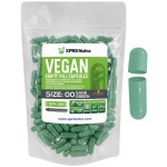 XPRS Nutra Size 00 Empty Capsules - 100 Count Empty Vegan Capsules - Vegetarian Empty Pills - DIY Vegetable Capsule Filling- Veggie Pill Caps (Sage Green)