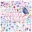 Konsait Glitter Temporary Tattoo for Girls, 24 Sheets Butterfly Mermaid Fairy Flowers Tattoo Stickers for Kids, Waterproof Fake Tattoos for Birthday Party Favors Goodie Bags Stuffers Party Fillers