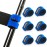 Booms Fishing RS3 Fishing Rod Wrap Pole Straps, Blue 9.6 6pcs