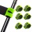 Booms Fishing RS3 Fishing Rod Wrap Pole Straps, Green 9.6 6pcs