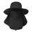 Fishing Hat for Men & Women, Outdoor UV Sun Protection Wide Brim Hat with Face Cover & Neck Flap (Black)