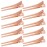 50pcs Hairdressing Double Prong Curl Clips, Wobe 1.8 Styling Section Metal Alligator Clips for Curling and Bows, Salon and Barber Use (Rose Gold)