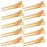 Wobe 1.8 Hairdressing Double Prong Curl Clips, 50pcs Metal Alligator Clips Hairpins for Hair Bow Great Pin Curl Clip, Styling Clips for Hair Salon, Barber (Gold)