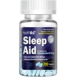 HealthA2Z Sleep Aid 200 Caplets | Diphenhydramine HCl 25mg | Regular Strength Sleeping Pills | Safe & Non-Habit-Forming