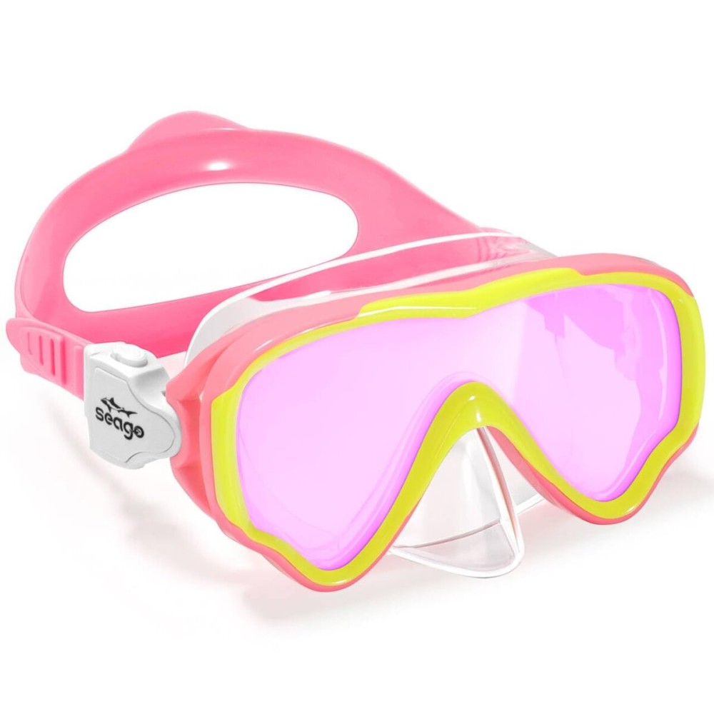 Seago Kids Swim Mask Swimming Goggles for Boys Girls Youth Toddlers 5-15, Anti-Fog No Leak 180 Clear Goggles Kids Pool Underwater Open Water Swim Goggles with Nose Cover Swimming Equipment