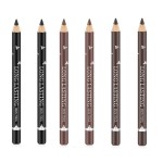 Go Ho 6 PCS Eyebrow Eye Liner Pencil Set,Easy to Color Sweatproof Eye Brow Pencil,Professional Long-lasting Eyeliner Gel Makeup Brow Tint Pen,3 Colors(Black,Brown,Dark Brown)