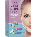 V Shaped Contouring Face Mask Line Shaping Lifting Belt Neck Reduction Jawline Lift Tape Enhancer Face Patch Firming Tightening Skin Chin Up Sculpting Collagen Mask Hyaluronic Acid Aloe Vera 25pcs