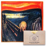 Large [2 Pack] Classic Art (The Scream) - Ultra Premium Quality Microfiber Cleaning Cloths (Best for Camera Lens, Glasses, Screens, and All Lens.), Microfiber cloth