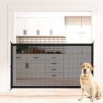 NWK Magic Dog Gate for Stairs Pet Gate for The House Providing a Safe Enclosure for Pets to Play and Rest, 6 Hooks Design (30\'\' X 70\'\')