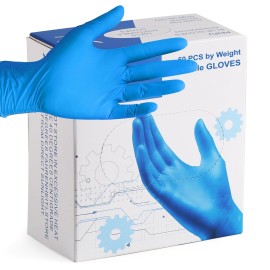 PEIPU Nitrile Disposable Gloves(Small, 50-Pack)Powder Free, Cleaning Service Gloves, Latex Free