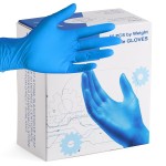 PEIPU Nitrile Disposable Gloves(Medium, 50-Pack)Powder Free, Cleaning Service Gloves, Latex Free