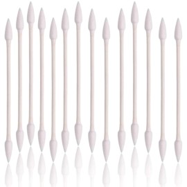 Double Precision Tips 800 Pieces Cotton Swabs with Paper Stick, Double Pointed Shape Tips for Makeup, 4 Packs, 200 Pieces 1 Pack