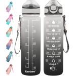 Enerbone 32 oz Drinking Water Bottle with Times to Drink and Straw, Motivational with Carrying Strap, Leakproof BPA & Toxic Free, Ensure You Drink Enough Water for Fitness Gym Outdoor