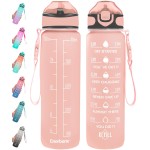 Enerbone 32 oz Water Bottle with Times to Drink and Straw, Motivational Drinking Water Bottles with Carrying Strap, Leakproof BPA & Toxic Free, Ensure You Drink Enough Water for Fitness Gym Outdoor
