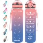 Enerbone 32 oz Drinking Water Bottle with Times to Drink and Straw, Motivational with Carrying Strap, Leakproof BPA & Toxic Free, Ensure You Drink Enough Water for Fitness Gym Outdoor