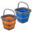 2 Pack Collapsible Plastic Bucket with 1.32 Gallon (5L) Each, Foldable Rectangular Tub for House Cleaning, Space Saving Outdoor Waterpot for Garden or Camping, Portable Fishing Water Pail