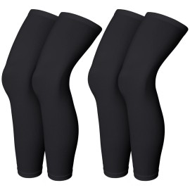 Skylety Compression Leg Sleeve Full Length Leg Sleeves Sports Cycling for Men Women, Running, Basketball(M,Black)