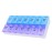 7 Day Weekly AM PM Pill Organizer, ShysTech Large Pill Case Pill Box for Pills Vitamin Supplements Medication (Purple/Blue)