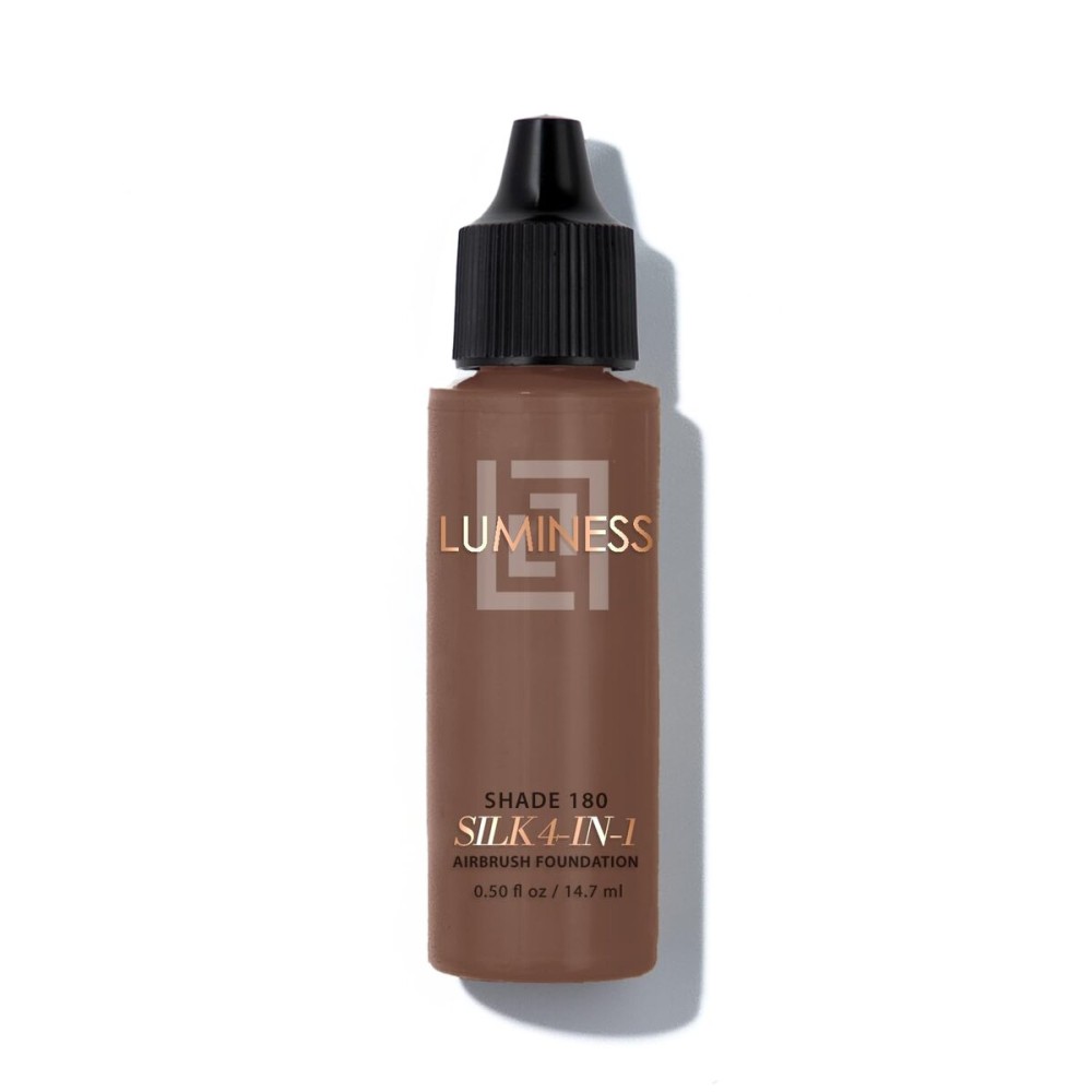 Luminess Air Silk 4-In-1 Airbrush Foundation- Foundation, Shade 180 (.5 Fl Oz) - Sheer to Medium Coverage - Anti-Aging Formula Hydrates and Moisturizes - Professional Makeup Kit for Cordless Air Brush