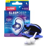 Alpine SleepDeep - Soft Ear Plugs for Sleeping and Concentration - New 3D Oval Shape and Noise Reducing Gel for Better Attenuation - 27 dB - Ideal for Side Sleeper - 1-Pair Reusable: M/L White