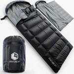 VENTURE 4TH 3-Season XXL Backpacking Sleeping Bag, Camping Sleeping Bags for Adults & Kids - Lightweight, Comfortable, Water Resistant, Ideal for Hiking, Camping & Outdoor - Black