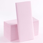 Baby Pink Paper Napkins | Linen Feel Guest Disposable Cloth Like Dinner Napkins | Hand Towels | Soft, Absorbent, Paper Hand Napkins for Kitchen, Bathroom, Parties, Weddings, Dinners | 50 Pack