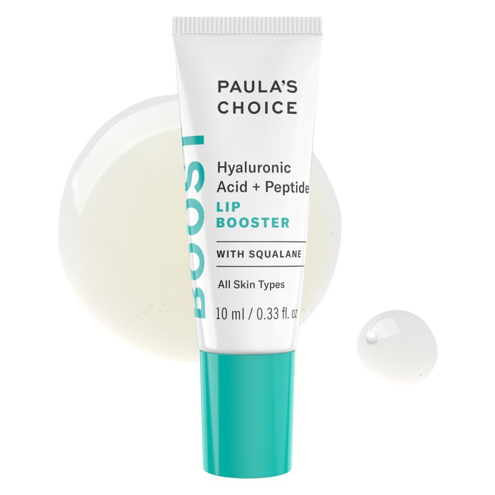 Paula\'s Choice BOOST Hyaluronic Acid + Peptide Lip Booster, Hydrating Treatment for Lip Volume, Loss of Firmness & Fine Lines, with Squalane, Fragrance-free, 0.33 Fluid Ounces