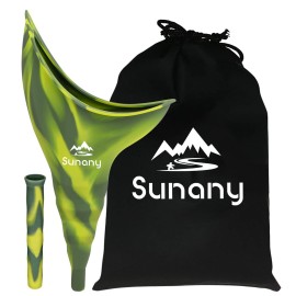 Sunany Female Urinal,Reusable Silicone Female Urinal Foolproof Women Pee Funnel Allows Women to Pee Standing Up,Women\'s Urinal is The Perfect Companion for Indoor Use (camo)