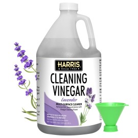 HARRIS Cleaning Vinegar All Purpose Household Surface Cleaner, 128oz (Lavender) with Easy Fill Funnel