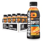 Protein2o Hydration Drink - 2-in-1 Liquid Clear Whey Protein Isolate and Electrolyte Drink - 20g Protein, Vitamins B5, B6 - Post-Workout Recovery - 16.9 Fl Oz - 12 Count Orange Mango
