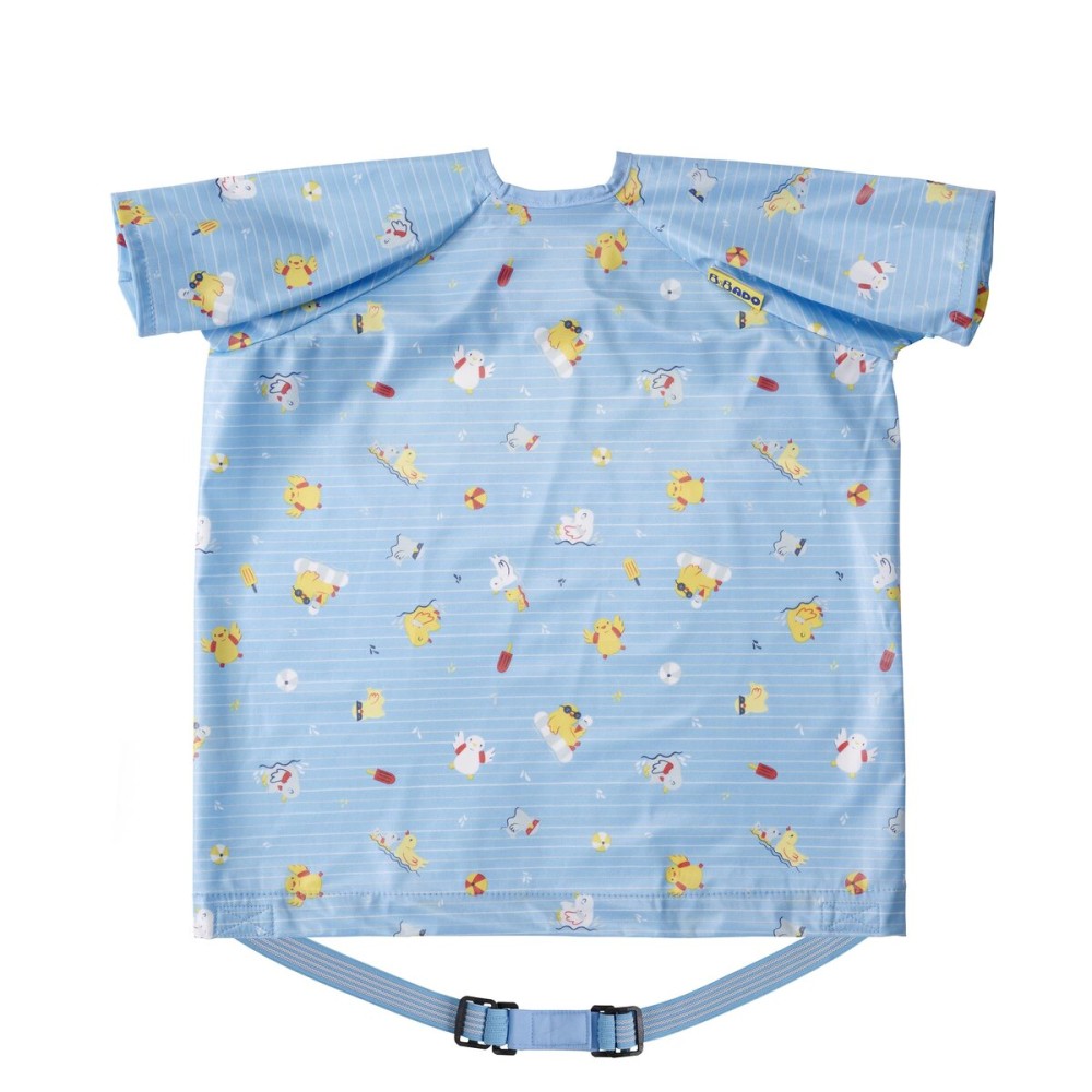 BIBaDO - Short Sleeve Baby Bibs - Babies & Toddlers 6-36 Months - Coverall Baby Led Weaning Bib - Easy Wipe, Soft, Waterproof